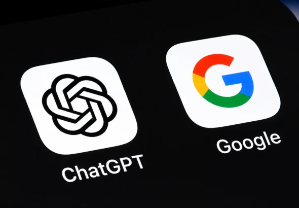 chatgpt and google icon
